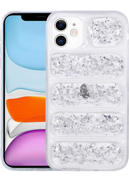 iPhone 11 - Uyumlu Kamera Korumalı Simli Airbag'li Appfube Dalga Kapak-Gold