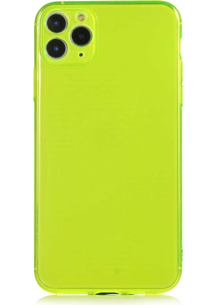 iPhone 11 Pro Max - Uyumlu Appfube Mun Silikon-Sarı