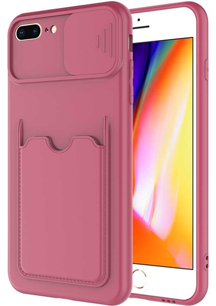 iPhone 7 Plus - Uyumlu ​appfube Kartix Kapak-Koyu Mor