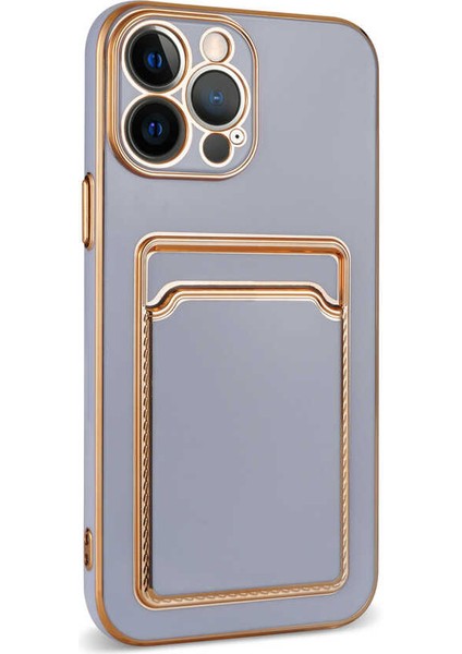 iPhone 13 Pro Max - Uyumlu Appfube Bark Kartlıklı Kapak-Rose Gold