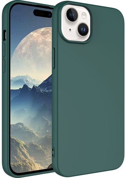 iPhone 15 Plus - Uyumlu Appfube Lsr Lansman Kapak-Koyu Yeşil