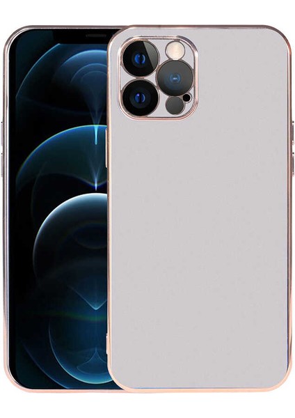 iPhone 12 Pro Max - Uyumlu Appfube Viyana Kapak-Gümüş
