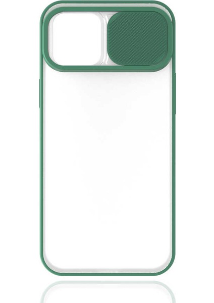 iPhone 12 Pro Max - Uyumlu Appfube Lensi Kapak-Koyu Yeşil