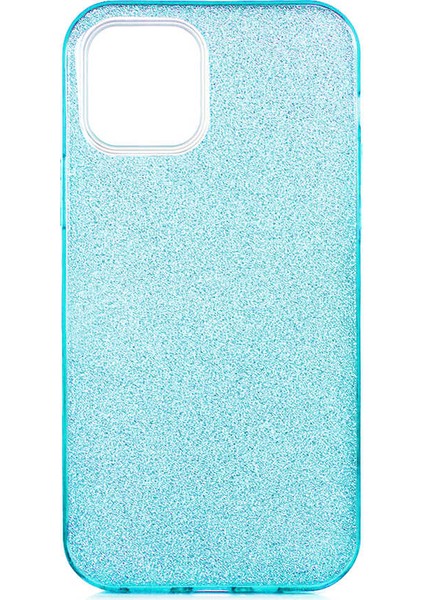 iPhone 12 Pro Max - Uyumlu Appfube Shining Silikon-Mavi