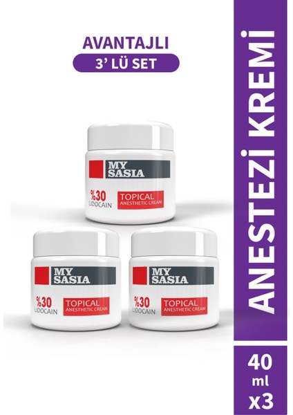 Anestezi Kremi %30 Lidocain 3'lü Avantaj Paket