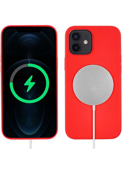 iPhone 12 Mini - Uyumlu Appfube Silksafe Wireless Kapak-Mavi