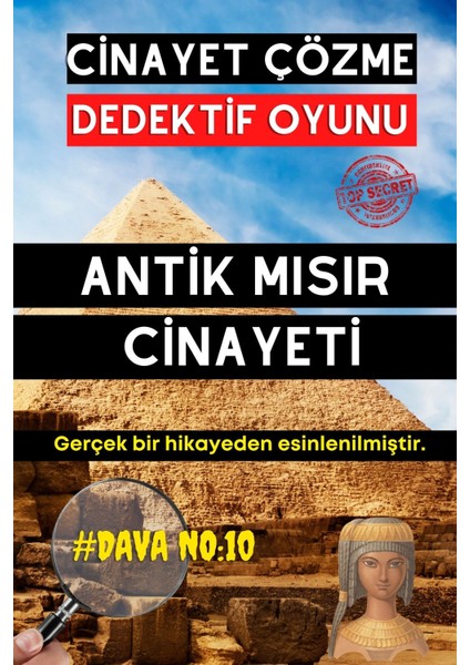 Antik Mısır Davası -Dedektif Oyunu - Cinayet Çözme ve Katili Bulma Oyunu - Dedektiflik Kutu Oyunu