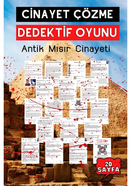 Antik Mısır Davası -Dedektif Oyunu - Cinayet Çözme ve Katili Bulma Oyunu - Dedektiflik Kutu Oyunu