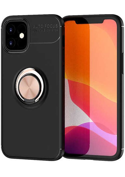 iPhone 12 Mini - Uyumlu Appfube Ravel Silikon Kapak-Siyah-Kırmızı