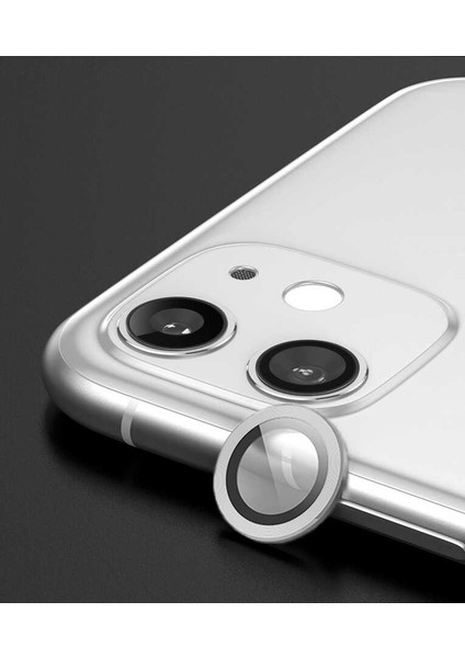 iPhone 12 Uyumlu App Cl-02 Kamera Lens Koruyucu-Gümüş