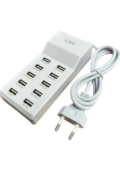 CT-2554 USB Şarj Cihazı 10'lu (Tekne,gemi,ofis,ev)