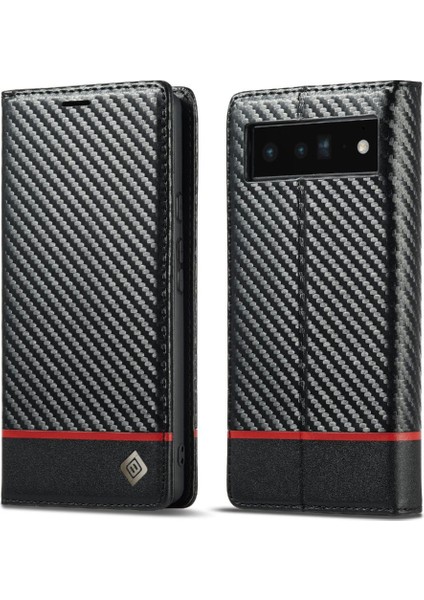 Google Piksel 6 Pro Manyetik Karbon Fiber Deri Folio Flip Için Kılıf (Yurt Dışından) fırsatları