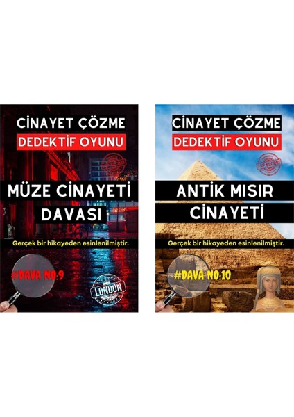 10'lu Paket Cinayet Çözme - Ekonomik Paket Dedektif Oyunu - Çözülmeyen Davalar - Katil Kim Oyunu