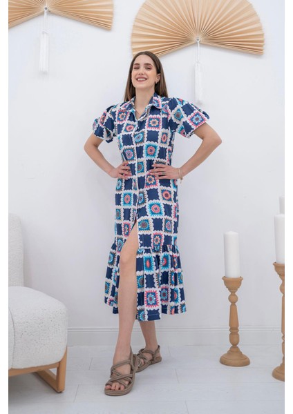 Kemerli GömlekYaka Elbise