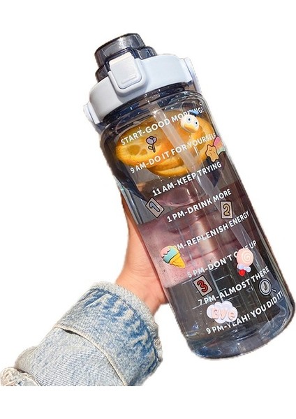 2000 ml Büyük Kapasiteli Spor Su Şişesi (Yurt Dışından)