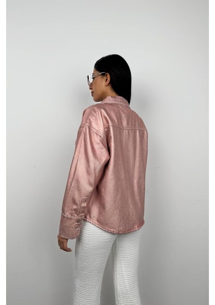 Metalik Denim Ceket