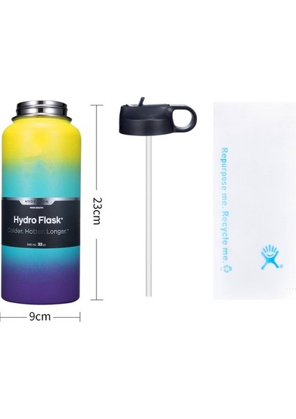 946ML Yalıtımlı Paslanmaz Çelik Su Şişesi (Yurt Dışından)