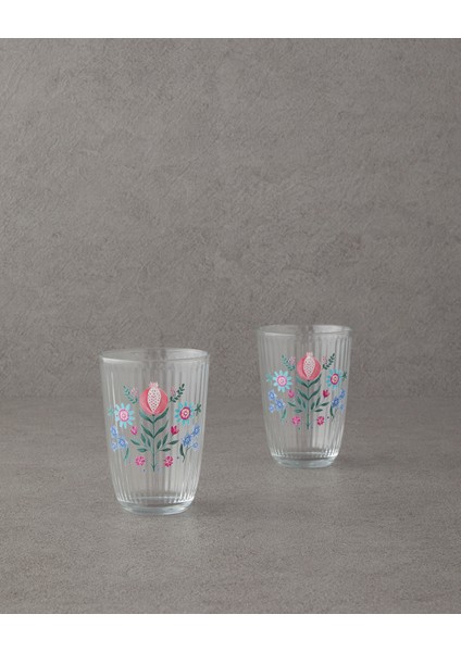 Carnival Tulip Cam 2'li Bardak 395 ml Mavi