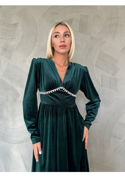 Göğüs Altı Taşlı Elbise modelleri