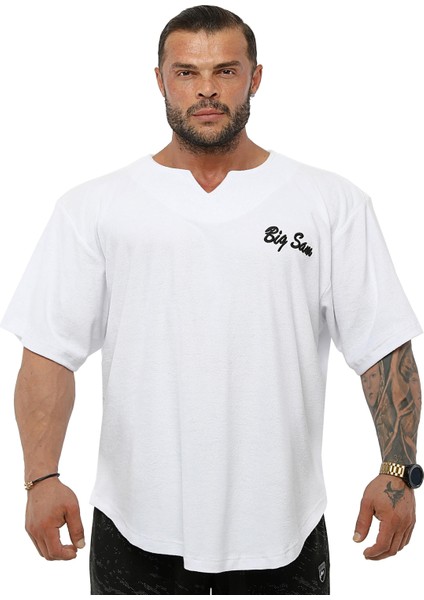 Oversize Havlu Kumaş Rag Top Antrenman T-Shirt Bgsm 3342