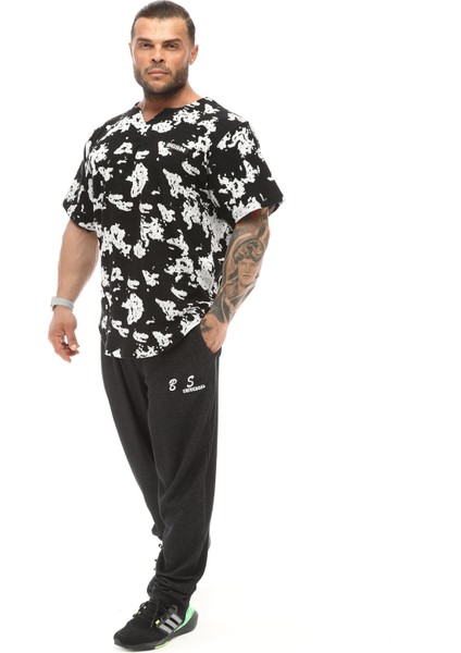 Erkek Oversize T-Shirt Desenli Gym Rag Top 3338 fiyatları