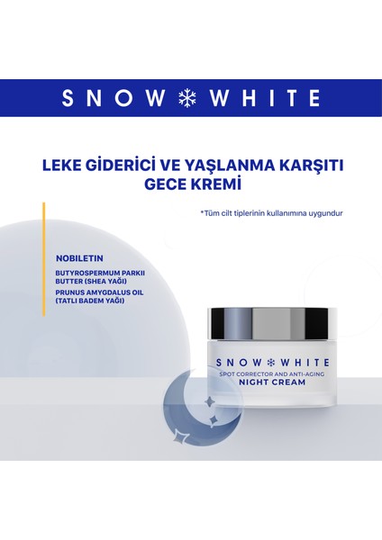 Snow White Leke Ve Aydınlatıcı Gece Kremi 50 ml