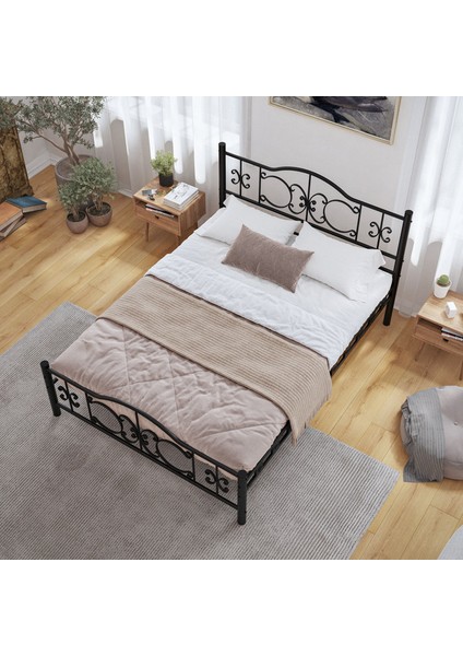 Pero Çift Kişilik Ferforje Metal Karyola 160x200 Siyah modelleri