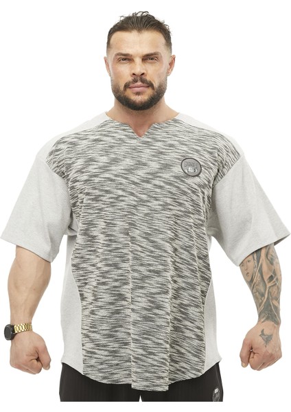 Oversize Antrenman T-Shirt Parçalı Rag Top