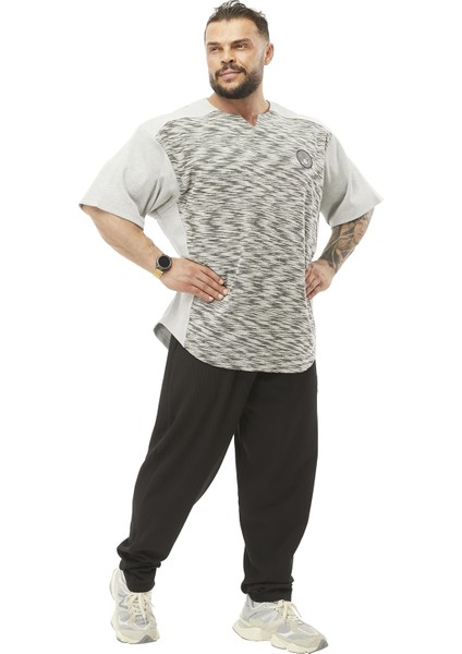 Oversize Antrenman T-Shirt Parçalı Rag Top