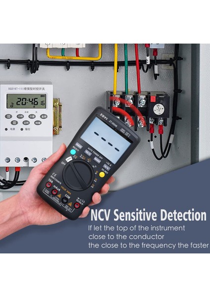 Zoyı ZT-300AB Bluetooth Digital Multimeter True Rms Tester Automatic Mode/auto Ranging 6000 Kont Ölçü Ağımdaki Resistans Yetenek Frekans Temperature Diode Duty Cycle (Yurt Dışından)