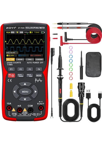 Zoyı Zt-M0 Digital Multimeter 6000 Yüksek Precision True Rms Auto Range Ammeter Voltmeter Smart Capacitor Temperature Ncv Ohm Hz Tester (Yurt Dışından)