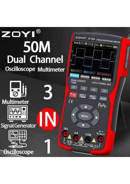 Zoyı Zt-M0 Digital Multimeter 6000 Yüksek Precision True Rms Auto Range Ammeter Voltmeter Smart Capacitor Temperature Ncv Ohm Hz Tester (Yurt Dışından)