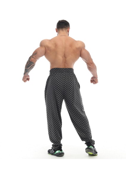 Loose Fit Eşofman Altı Damalı Spor Pantolon Bgsm PNT1371 fırsatları