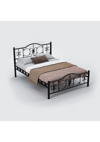 Pero Çift Kişilik Ferforje Metal Karyola 150x200 Siyah fırsatları