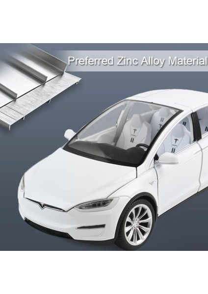 Çinko Alaşım Tesla Model x Araba Modeli, 1:24 Ölçekli Simülasyon Döküm Araba Modeli Geri Çekin Döküm Oyuncak Araba, Mini Araçlar Bebekler Çocuklar Için Işıklar ve Müzikli Oyuncakla (Yurt Dışından) fiyatları