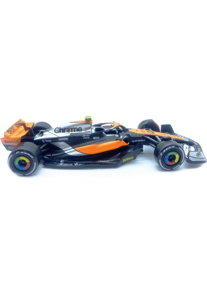 Bburago 1:43 2023 F1MCLAREN MCL60#4 Britanya Gp Lando Norris Alaşım Yarış Arabası 1/43 Formula 1 Model Araba Döküm Yetişkin Koleksiyon Araçları (Standart Baskı) (Yurt Dışından)