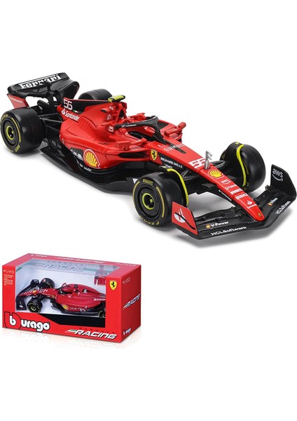 Bburago 1/43 F1 2023 SF23 16 # Charles Leclerc Scuderia Ferrari SF23 55 # Carlos Sainz Alaşım Araba Pres Döküm Araba Modeli Koleksiyonu Hediye (1/43 SF23 55 #) (Yurt Dışından)
