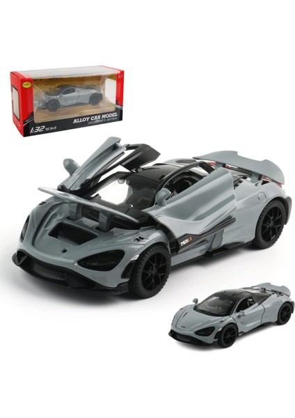 Döküm Oyuncak Araba Mclaren 765LT Spor Araba Modeli, Çinko Alaşım Simülasyon Döküm Geri Çekilebilir Araçlar, 1:32 Ölçekli Mini Süper Araba Oyuncaklar Bebekler Çocuklar Için Işıklar (Yurt Dışından)