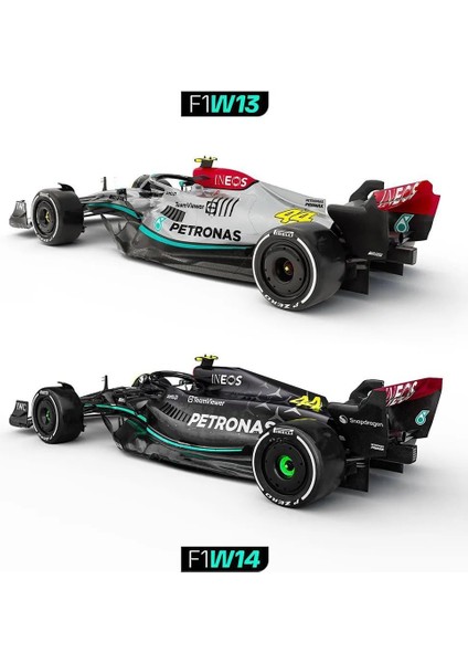 1/43 Bburago 1:43 Mercedes-Amg Petronas F1 Takımı W14 2023 44 # Lewis Hamilton F1 63 # George Russell Alaşım Araba Döküm Modeli Koleksiyonu Hediye (W14 44 #) (Yurt Dışından) modelleri