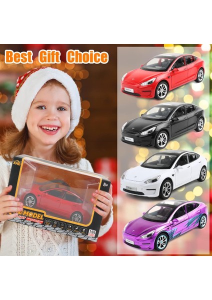 Çinko Alaşım Tesla Model 3 Araba Modeli, 1:24 Ölçekli Simülasyon Döküm Araba Modeli Geri Çekin Döküm Oyuncak Araba, Mini Araçlar Bebekler Çocuklar Için Işıklar ve Müzikli Oyuncakla (Yurt Dışından) fiyatları
