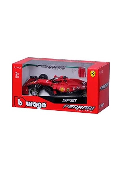 B18-36829L 1:43 F1 2021 Ferrari SF21 Leclerc, Çeşitli Renkler, Üniseks Çocuk (Yurt Dışından)