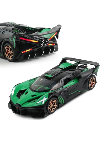 Döküm Oyuncak Araba Bugatti Bolide Spor Araba Modeli, Çinko Alaşım Simülasyon Döküm Geri Çekin Araçlar, 1:32 Ölçekli Mini Elektronik Süper Araba Oyuncakları Bebekler Çocuklar Için (Yurt Dışından)