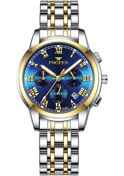 Çift Izle Aydınlık Takvim Su Geçirmez Moda Taklit Üç Gözlü Altı Pinli Spor Iş Çelik Bantlı Erkek Saati (Yurt Dışından) fırsatları