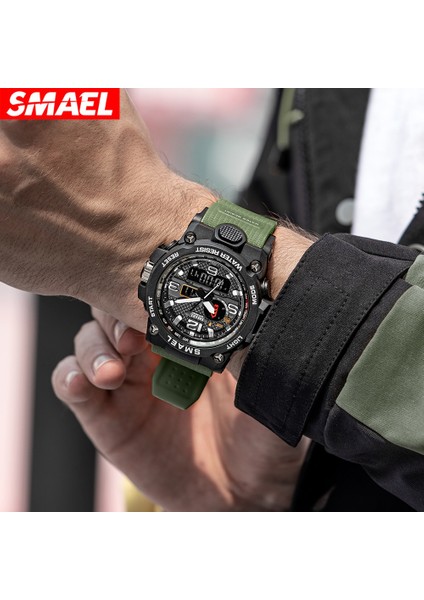 Moda Trendi Erkek Gündelik Saat Açık Hava Spor Kişilik Çift Ekranlı Kuvars Saat (Yurt Dışından)