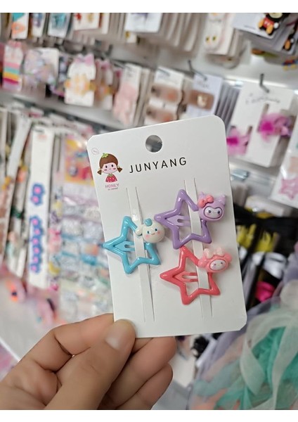 Sanrio 3 Parlak Yüksek Kalite Yıldız Çıtçıt Toka
