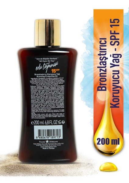 Bronzlaştırıcı Koruyucu Yağ SPF 15 200 ml