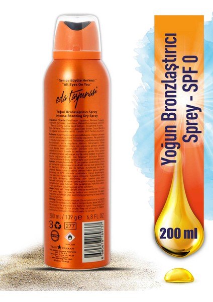 Eda Taşpınar Yoğun Bronzlaştırıcı Sprey SPF 0 200 ml