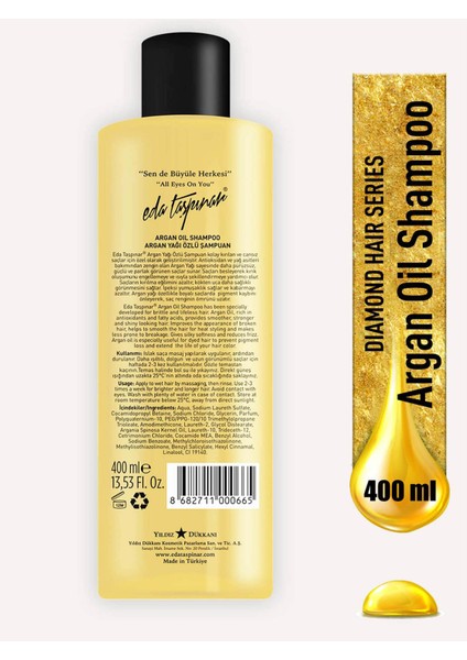 Eda Taşpınar Argan Oil Argan Yağı Özlü Şampuan 400 ml