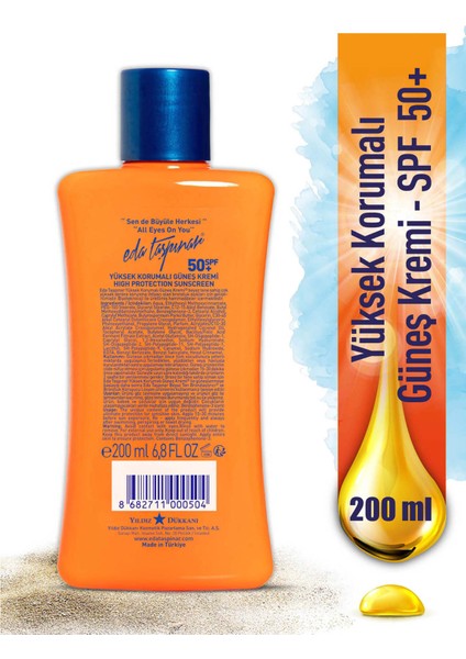 Eda Taşpınar Yüksek Korumalı Güneş Kremi SPF 50+ 200 ml