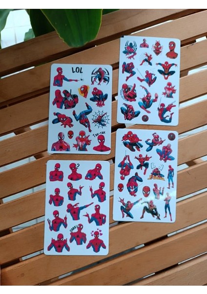 EyER Shoping Spiderman Örümcek Adam Etiket Planlayıcı Telefon Sticker Set